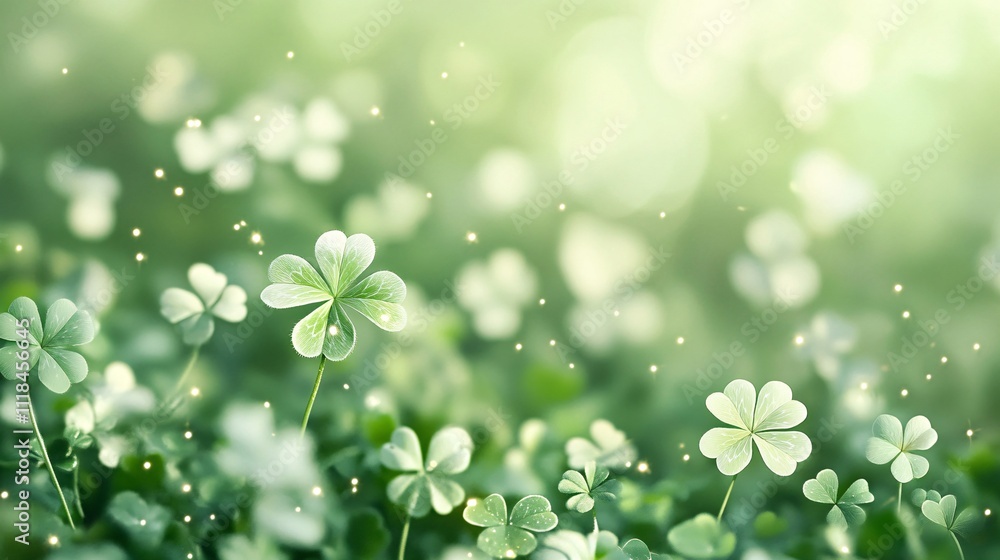 Soft green gradient St. Patrick's Day wallpaper with white accents and delicate gold sparkles, creating a magical and elegant feel Soft green gradient St. Patrick's Day wallpaper with white accents and delicate gold sparkles, creating a magical and elegant feel