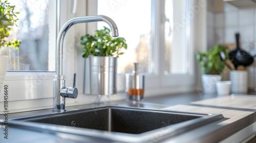 Luxury Water Faucet in Modern Kitchen Interior Design