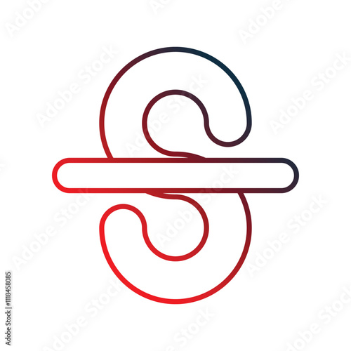 strike gradient icon with white background vector stock illustration