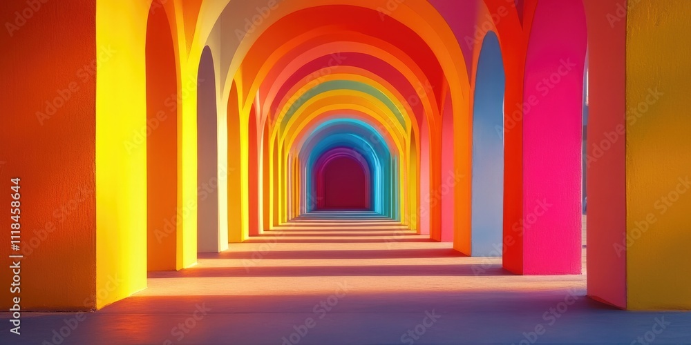 Colored Arches Hallway Colored Arches Hallway
