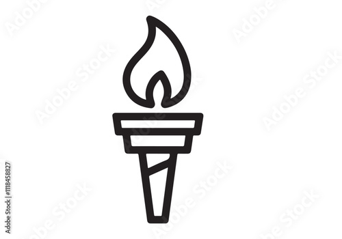 vector burning candle, passion symbol , light icon symbol hot design,