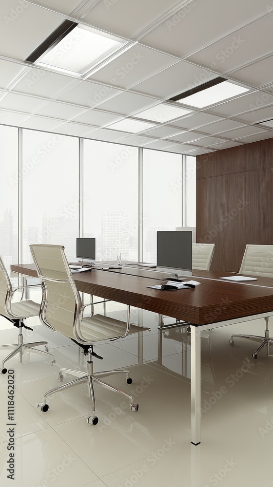 Modern Office Space with Minimalist Design and Ergonomic Furniture Modern Office Space with Minimalist Design and Ergonomic Furniture