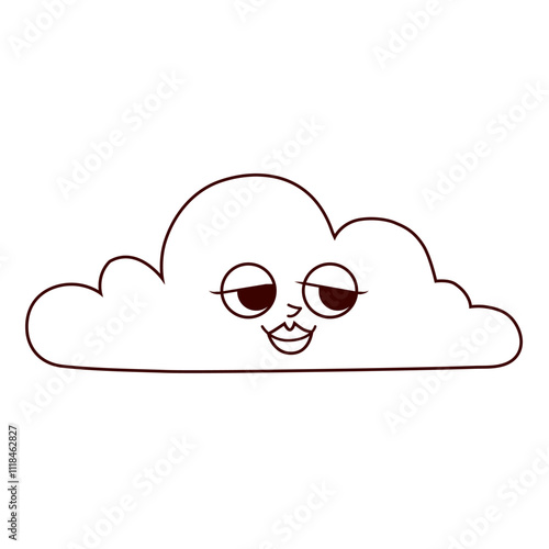 Female cloud cartoon mascot...