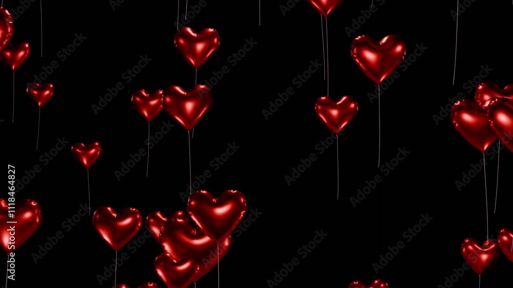 Heart shaped helium balloons on Valentines Day. Love and romance symbols. Heart shaped helium balloons on Valentines Day. Love and romance symbols.