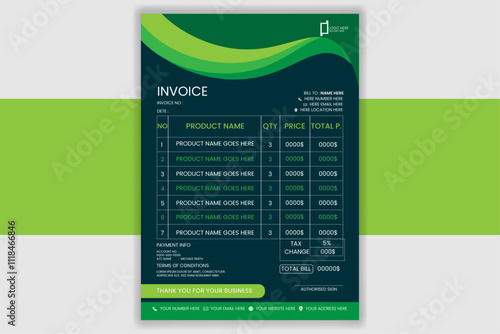 Modern invoice design,invoice template design,invoice design,bill design,cash memo design 