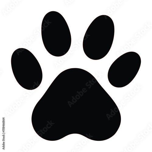 cat paw  icon vector