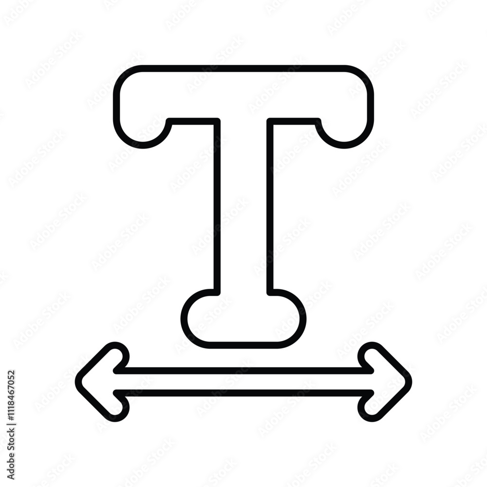 spacing line icon with white background vector stock illustration spacing line icon with white background vector stock illustration