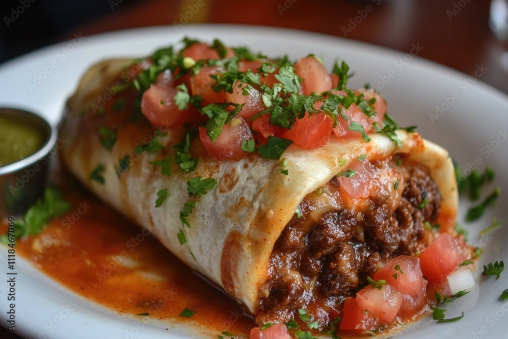 Burrito and Salsa Plate Burrito and Salsa Plate