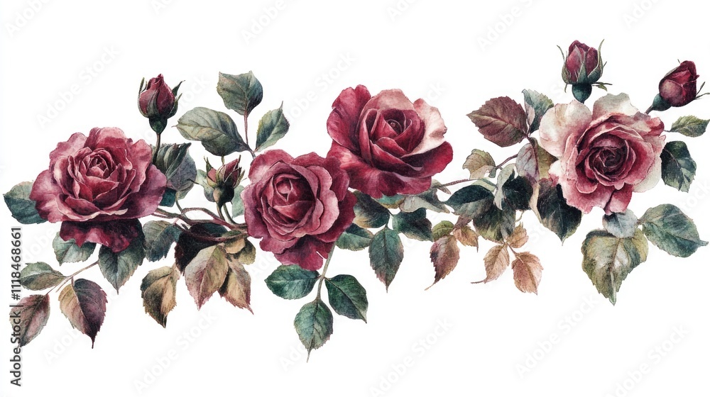 Roses on white background Roses on white background