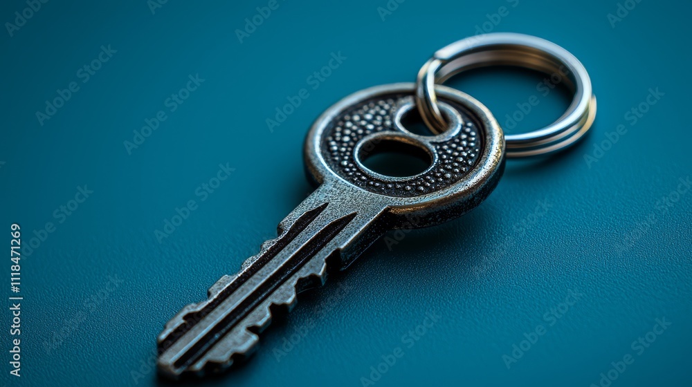 A bunch of keys sitting on top of a blue surface A bunch of keys sitting on top of a blue surface