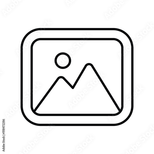 Free Download photo line icon with white background vector stock illustration - GFXLoad