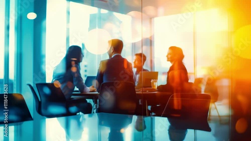 People working together in office conference room, business strategy teamwork brainstorming