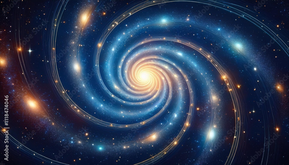 Fototapeta premium spiral galaxy background