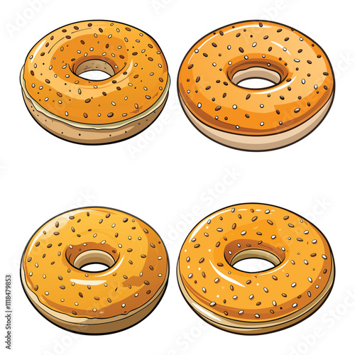 Bagel with cartoon style vol-3