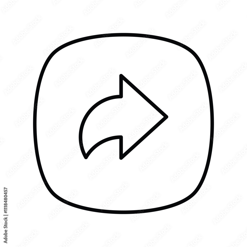 redo line icon with white background vector stock illustration redo line icon with white background vector stock illustration