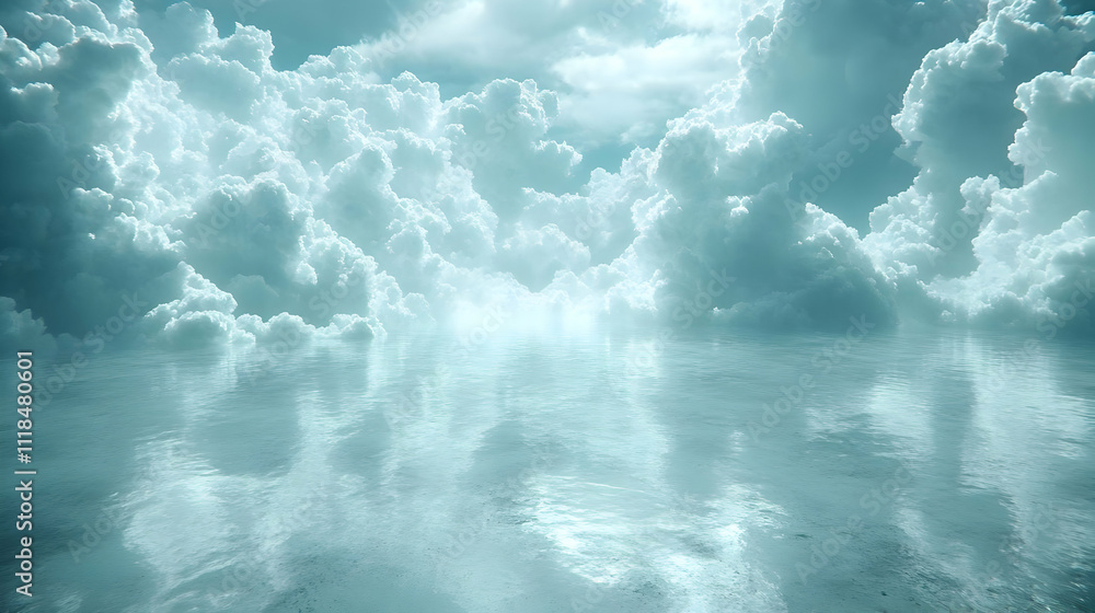 Cloudscape Reflection - 3D Illustration Cloudscape Reflection - 3D Illustration