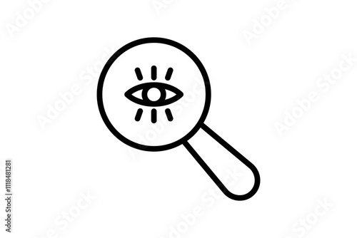 Visibility Search icon. icon related to Search. suitable for web site, app, user interfaces, printable etc. line icon style. simple vector design editable
