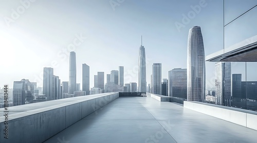 Modern City Rooftop View