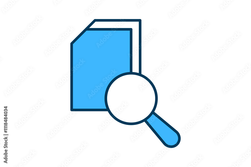 File Search icon. icon related to Search. suitable for web site, app, user interfaces, printable etc. flat line icon style. simple vector design editable File Search icon. icon related to Search. suitable for web site, app, user interfaces, printable etc. flat line icon style. simple vector design editable