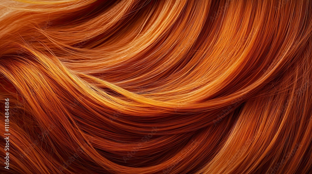 Women's hair close-up, red curls. Hair looks styled and well-groomed. Hair colouring. Hairdressing procedures, extensions. Illustration for cover, brochure, advertising, marketing or presentation. Women's hair close-up, red curls. Hair looks styled and well-groomed. Hair colouring. Hairdressing procedures, extensions. Illustration for cover, brochure, advertising, marketing or presentation.