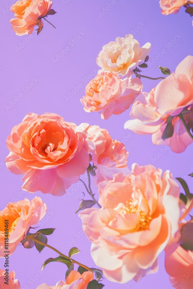 Pink Roses Against Blue Sky Pink Roses Against Blue Sky