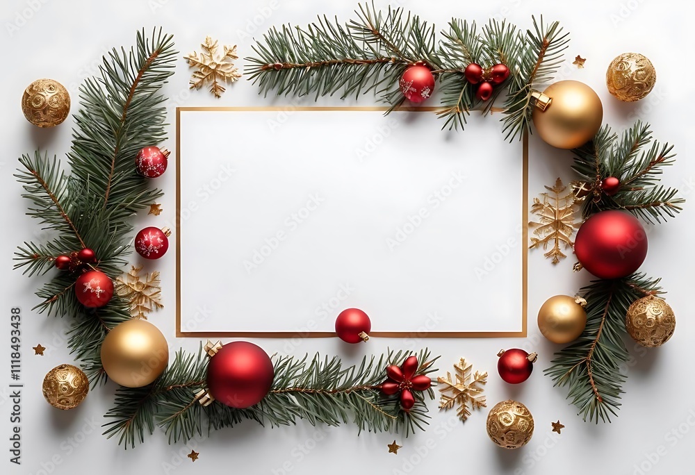 christmas background with fir branches and balls christmas background with fir branches and balls