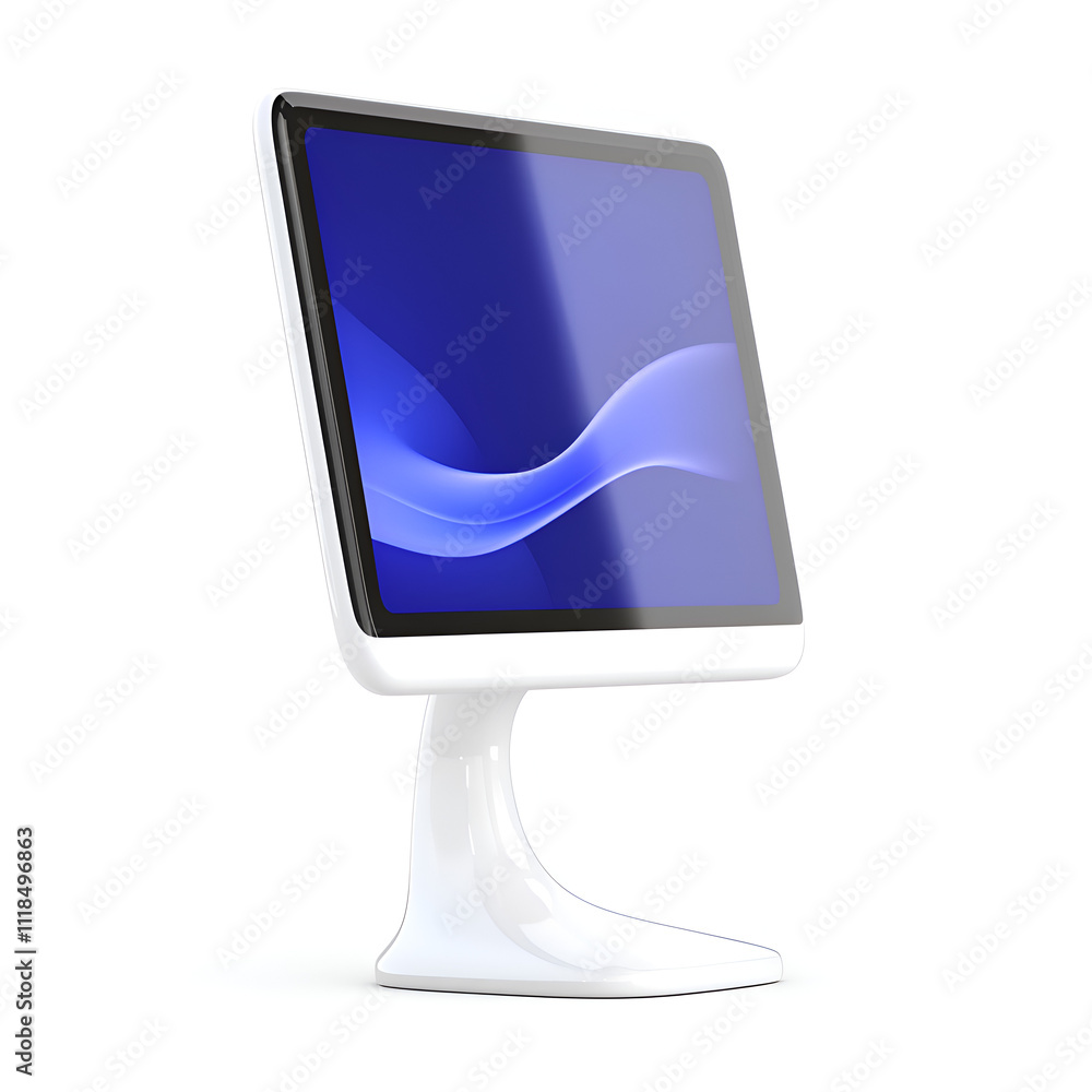 Modern desktop computer showcasing sleek design and vibrant display in a minimalist workspace environment Modern desktop computer showcasing sleek design and vibrant display in a minimalist workspace environment