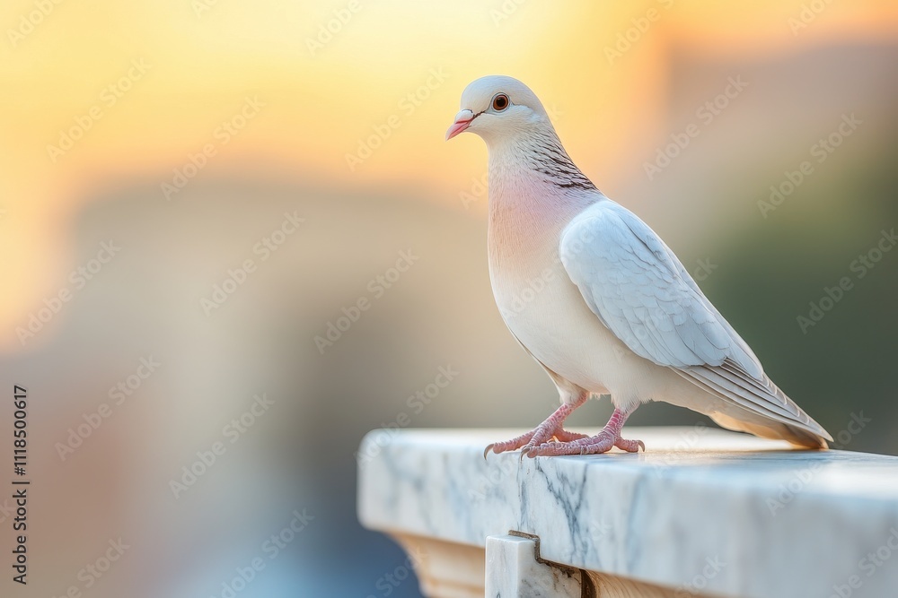 Always loved and remembered. A serene white dove perched gracefully on a marble railing. Always loved and remembered. A serene white dove perched gracefully on a marble railing.