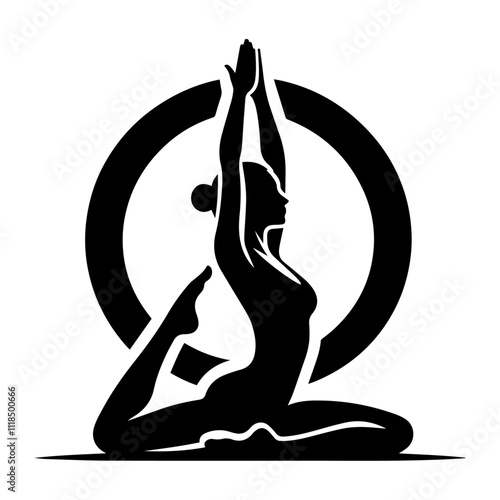 "Serene and peaceful yoga vector design showcasing graceful poses, calming colors, and harmonious elements representing balance, mindfulness, and inner peace"