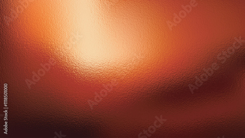 Copper foil texture background with glowing light and glass effect, cmyk color. Vector illustration