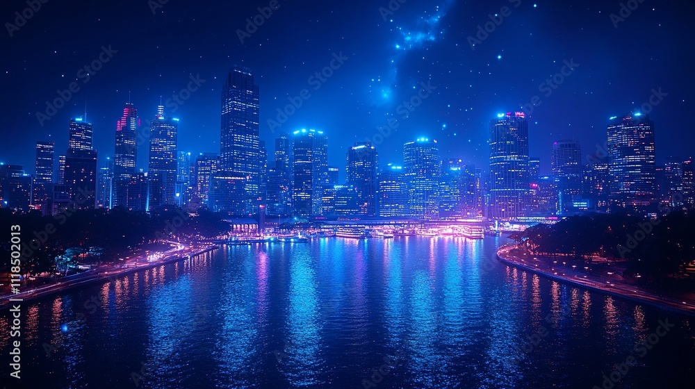 Fototapeta premium AI and machine learning in smart cities