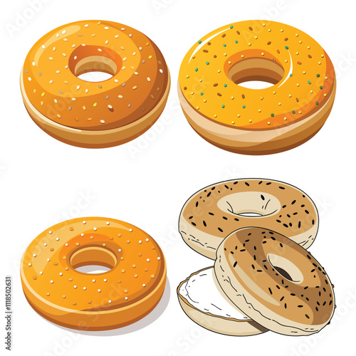 Bagel with Vector Art style vol-1