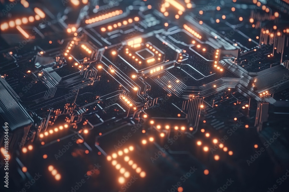 Concept CPU microchip for ai and data network. Close-up view of modern chip gpu card with neon lights Concept CPU microchip for ai and data network. Close-up view of modern chip gpu card with neon lights