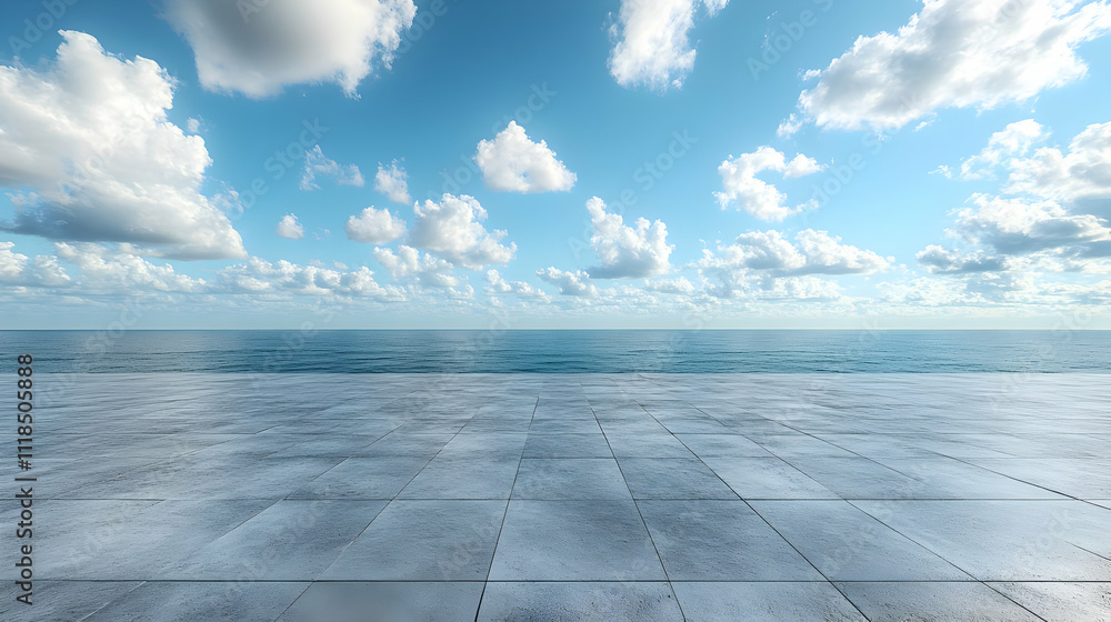 Sea and Sky 3D Background Sea and Sky 3D Background