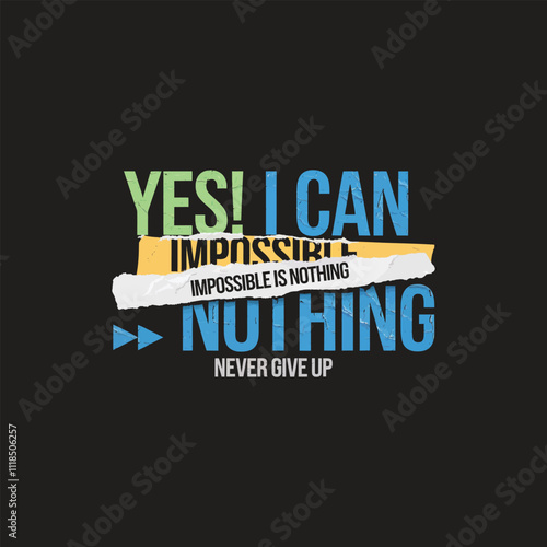 Yes I can nothing  t shirt design 