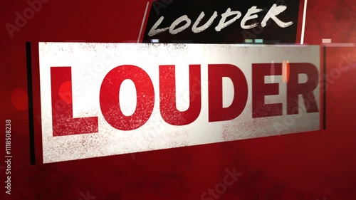 Louder / Make Noise / Get Loud looping animation.