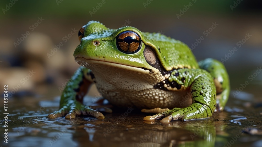 Emerald Tree Frog Closeup Emerald Tree Frog Closeup
