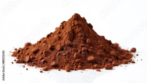  Pile of soil on white background 