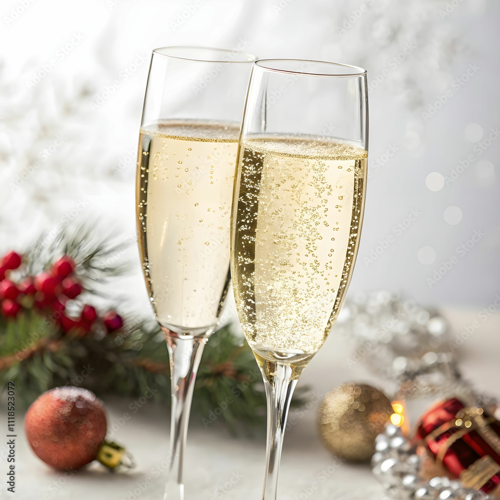 A sparkling champagne glass shimmering A sparkling champagne glass shimmering