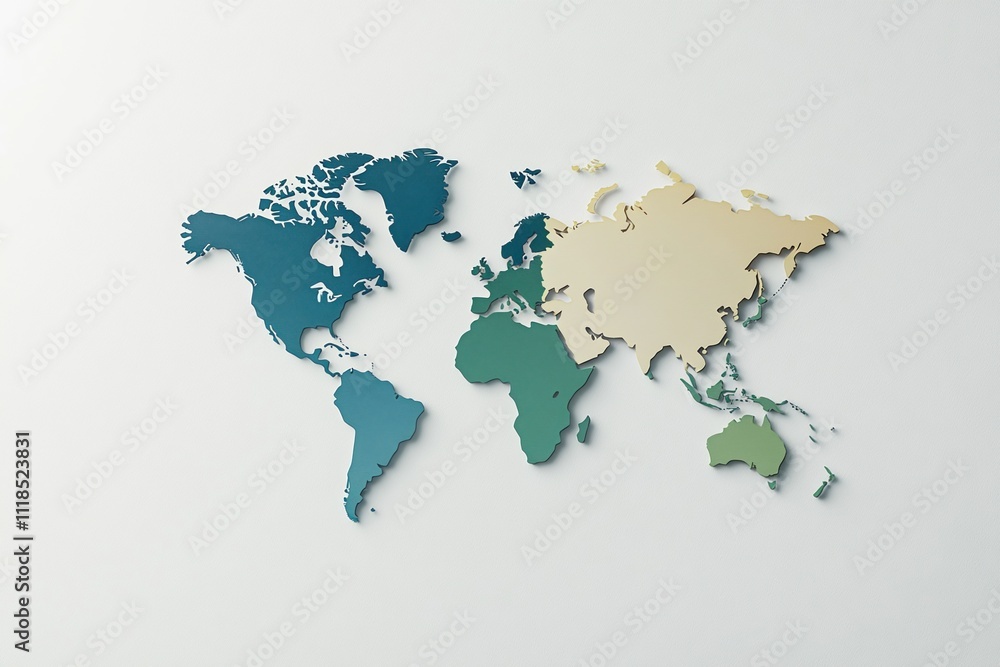 Map featuring geographic data points across the world with a modern design and isolated layout on a white background Map featuring geographic data points across the world with a modern design and isolated layout on a white background