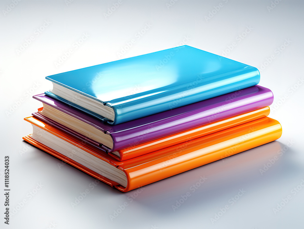 Education and Online Class Concept with 3D Books Icon for Websites Education and Online Class Concept with 3D Books Icon for Websites
