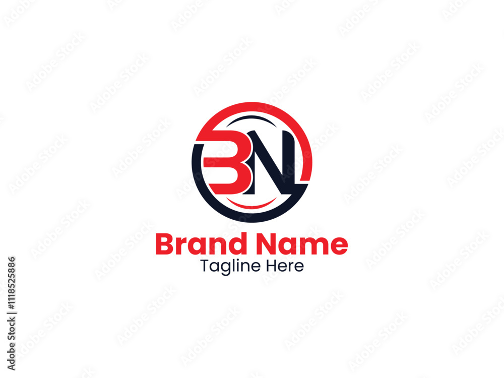 Creative Circle BN monogram logo design NB vector logo designs, BN logo Creative Circle BN monogram logo design NB vector logo designs, BN logo