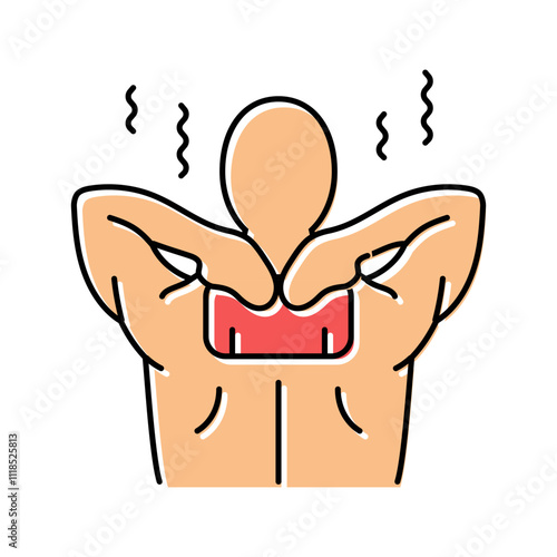 heat therapy color icon vector. heat therapy sign. isolated symbol illustration