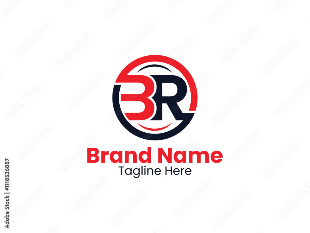 Creative Circle BR monogram logo design RB vector logo designs, BR logo Creative Circle BR monogram logo design RB vector logo designs, BR logo
