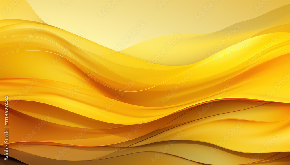 Vibrant yellow waves create minimalistic and dynamic background, evoking warmth and energy. This abstract design is perfect for various creative projects Vibrant yellow waves create minimalistic and dynamic background, evoking warmth and energy. This abstract design is perfect for various creative projects