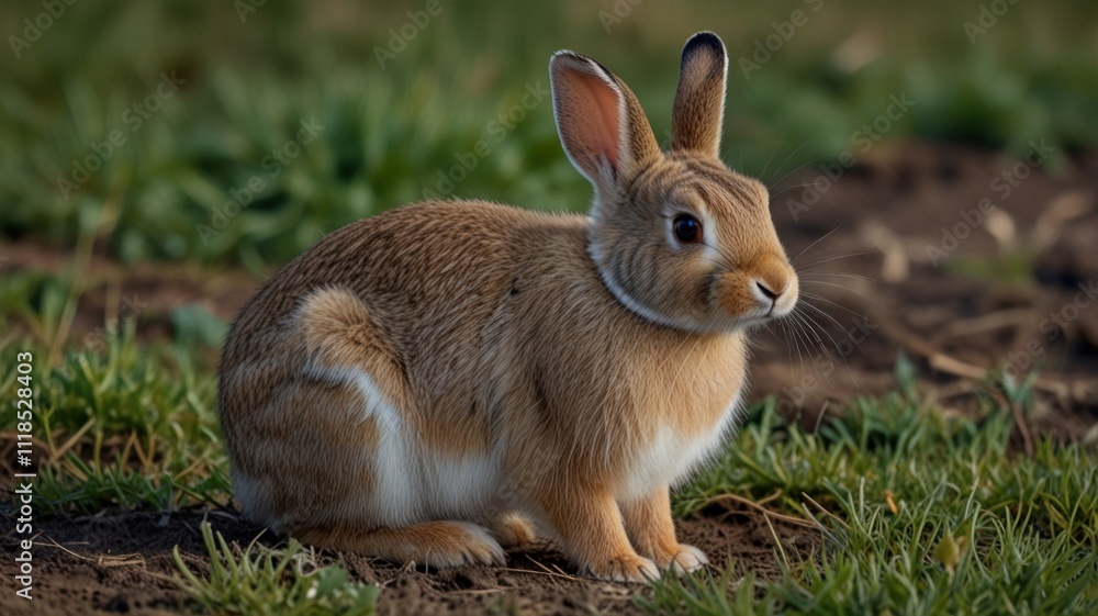 Fototapeta premium Cute Bunny in Grass