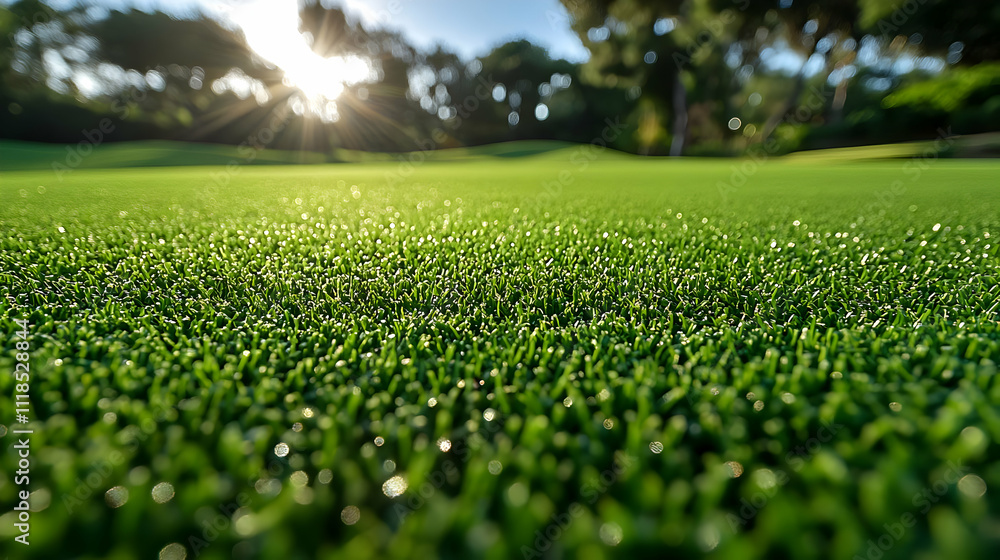 Closeup of Green Grass with Sunlight Shining Through Closeup of Green Grass with Sunlight Shining Through