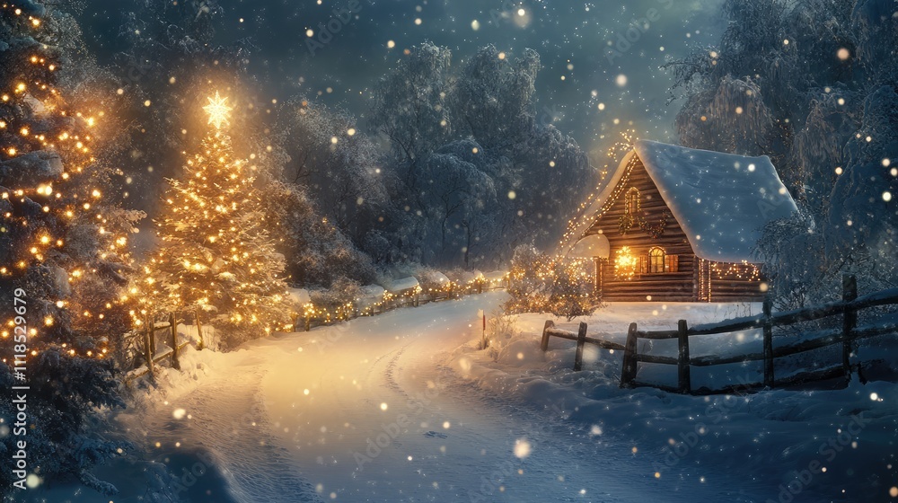 Fototapeta premium Merry Christmas holiday background