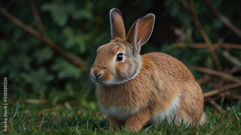 Fototapeta premium Cute Bunny in Grass