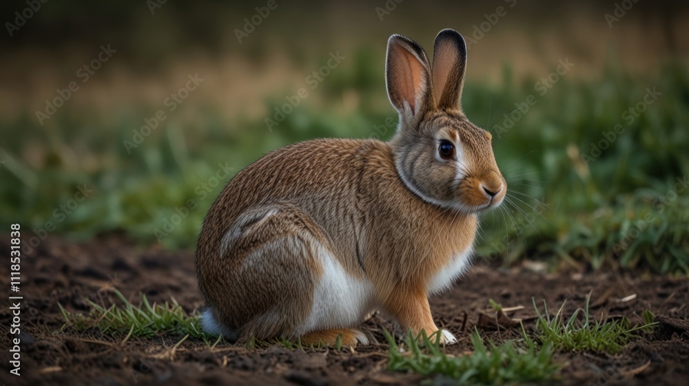 Fototapeta premium Cute Bunny in Grass